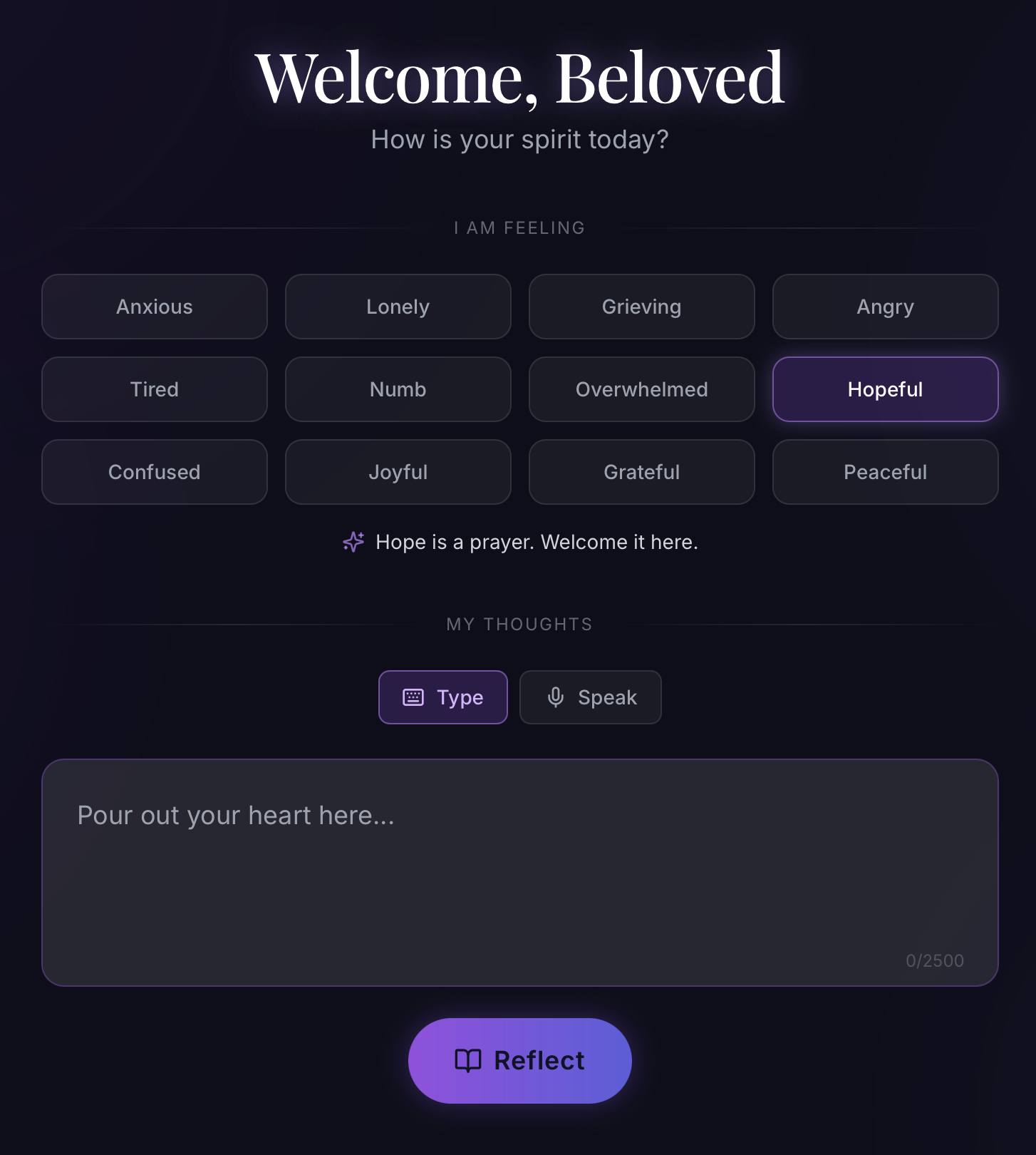 Reflection interface